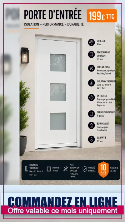 Porte d’entrée PVC garantie 10 ans - photo 3