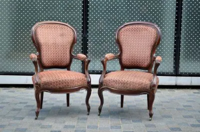 Paire de fauteuils napoléon iii acajou - Collection