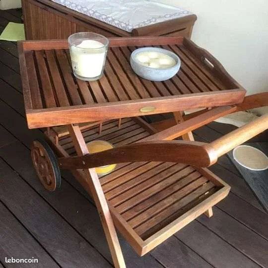 Bar à roulette en teck, de très bonne qualité - Autres Loisirs - Lunel (34400)