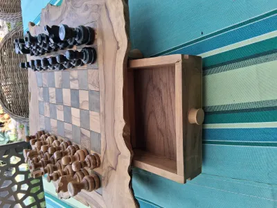 Jeu échec bois exotique - photo 2