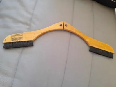 Vintage double brosse à vetements pliante - photo 2