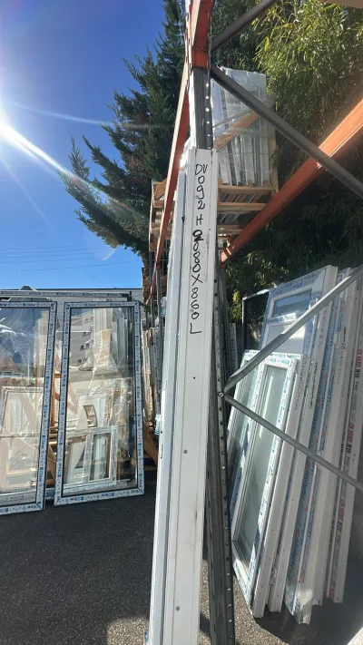 Porte de service pvc blanc avec hublot en vitre - Bricolage - Villefranche-sur-Saône (69400)
