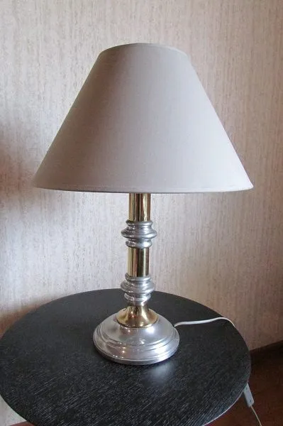 Lampe de salon , étain et métal doré , 1970s - photo 4