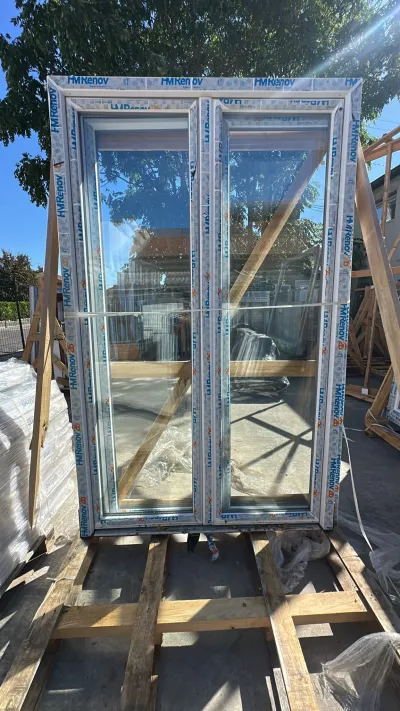 Porte fenêtre pvc blanc deux vantaux - Bricolage