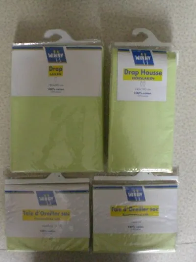 Parure de lit bleu - verte - blanche neuve - photo 2