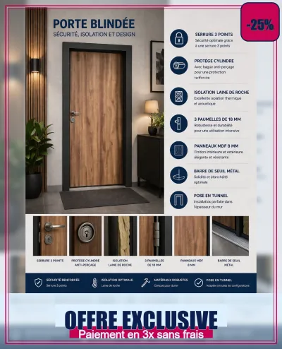 Porte blindée et accompagnement à la pose - Bricolage - Angoulême (16000)