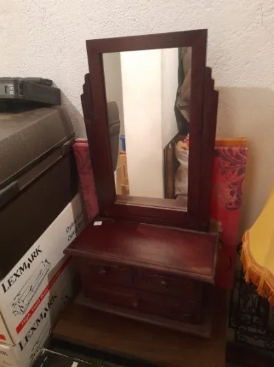 Ancienne coiffeuse de table miroir - photo 3