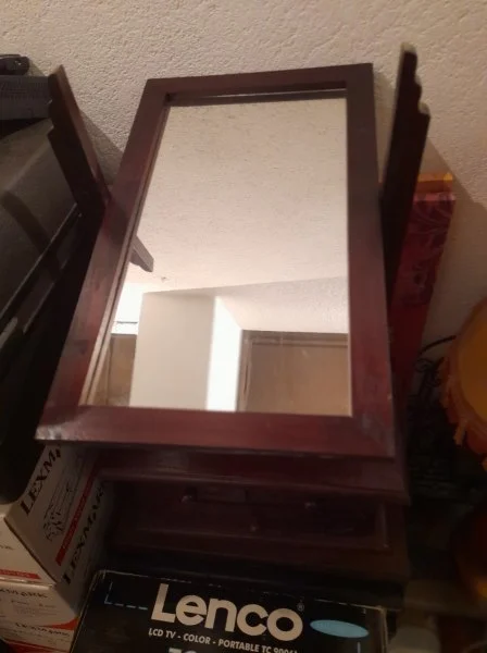 Ancienne coiffeuse de table miroir - Collection - Saint-Satur (18300)