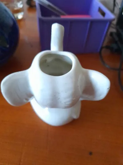 Porte cure dent éléphant en céramique - photo 2