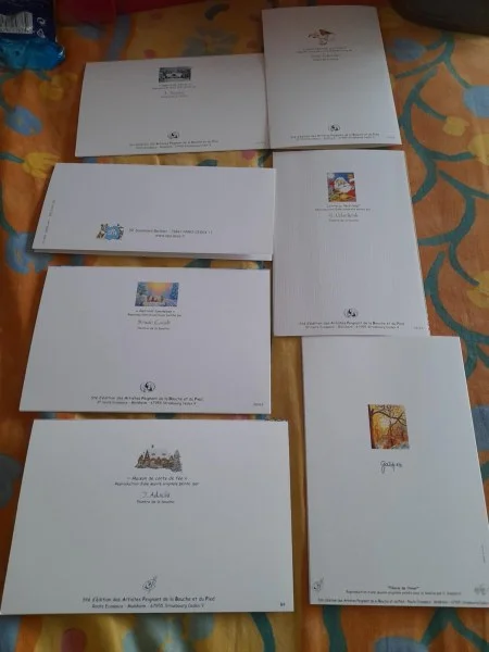 Lot 7 cartes postales spéciales fetes - Collection - Saint-Satur (18300)