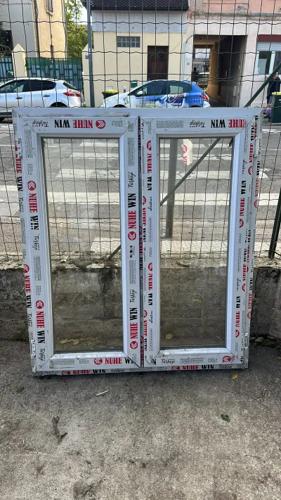 Fenêtre pvc blanc 2 vantaux Haut 1150 / Larg 1000 - Bricolage