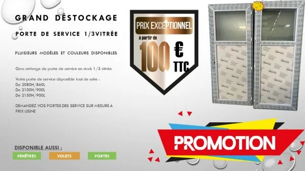Porte de service limité - Portes & Fenêtres - Roche-la-Molière (42230)