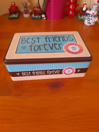 Boite métal publicitaire vide best friends forever - photo 3