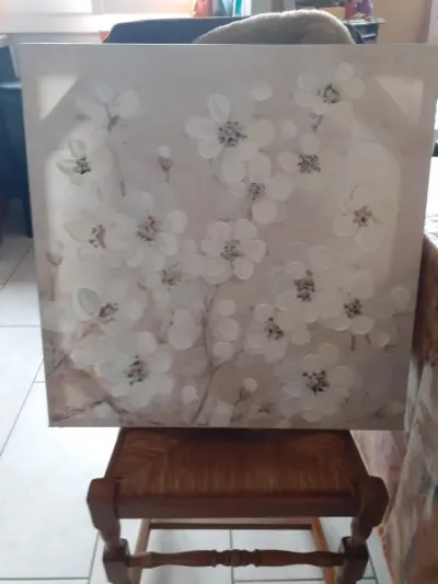 Peinture sur toile fleur pâquerettes - photo 2
