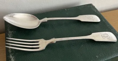 Couverts a ragoût métal maillechort argenté - photo 4