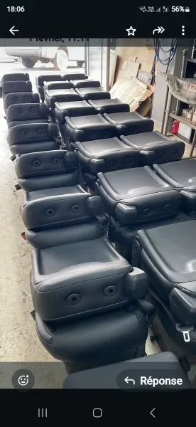 Sieges 2+1 cuir noir arriere mercedes class v 250 - photo 3