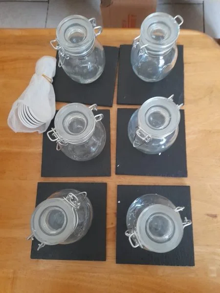 Set à verrine pour apéritif en verre et ardoise - Collection - Saint-Satur (18300)