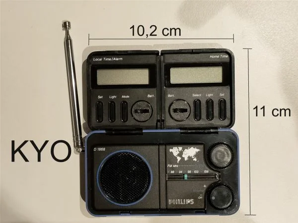 Philips d1868, radio fm pliable voyage, réveil - Image & Son - Foncine-le-Haut (39460)