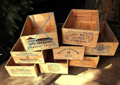 Grandes caisses à vin en bois clair pour déco - Décoration - Monnetier-Mornex (74560)