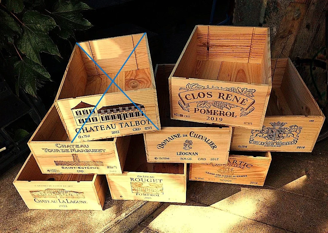 Grandes caisses à vin en bois clair pour déco - Décoration - Monnetier-Mornex (74560)