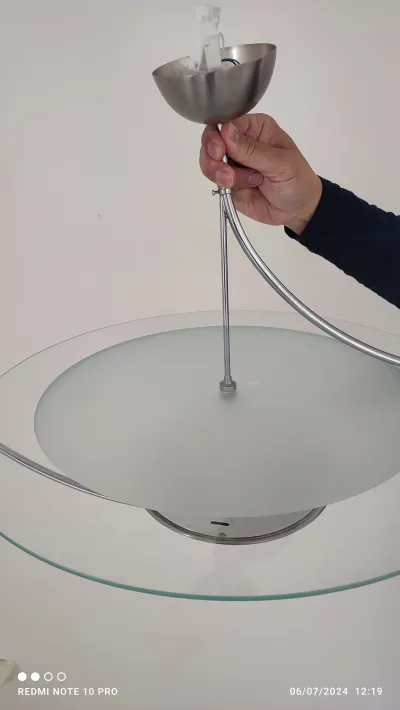 LAMPE PLAFONNIER EN VERRE 54 CM DIAMETRE - COULEUR - photo 2