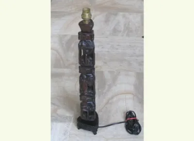 Pied de lampe africain - Décoration - Maule (78580)