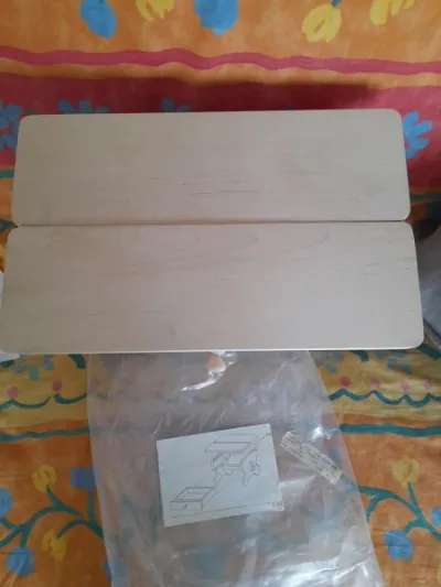 Tabouret de cirage à tiroir en bois - photo 4