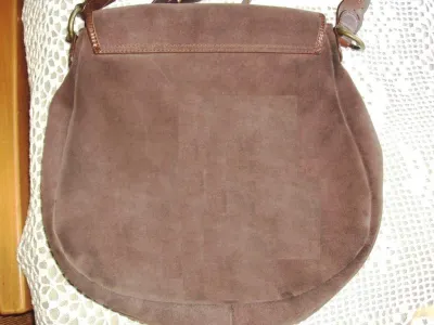 Sac à main daim et cuir "Un1Deux2Trois3" - photo 2