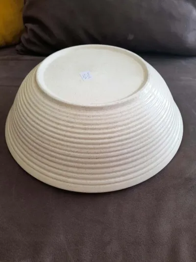 Grand Saladier ou Plat Creux en Grès Beige Mouchet - photo 4