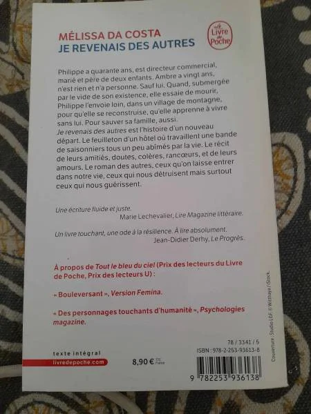 Je revenais des autres - melissa da costa - Livres - Saint-Satur (18300)