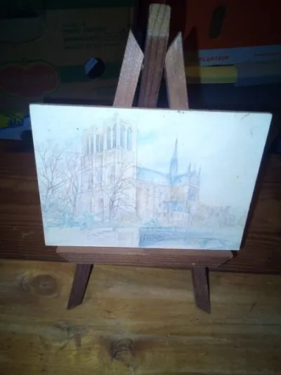 Petit tableau sur chevet notre dame de paris - Décoration - Saint-Satur (18300)