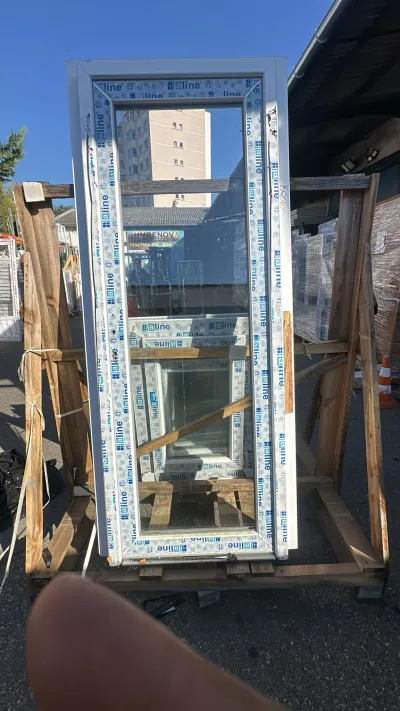 Porte fenêtre pvc blanc un vantail H2100/L800 - Bricolage