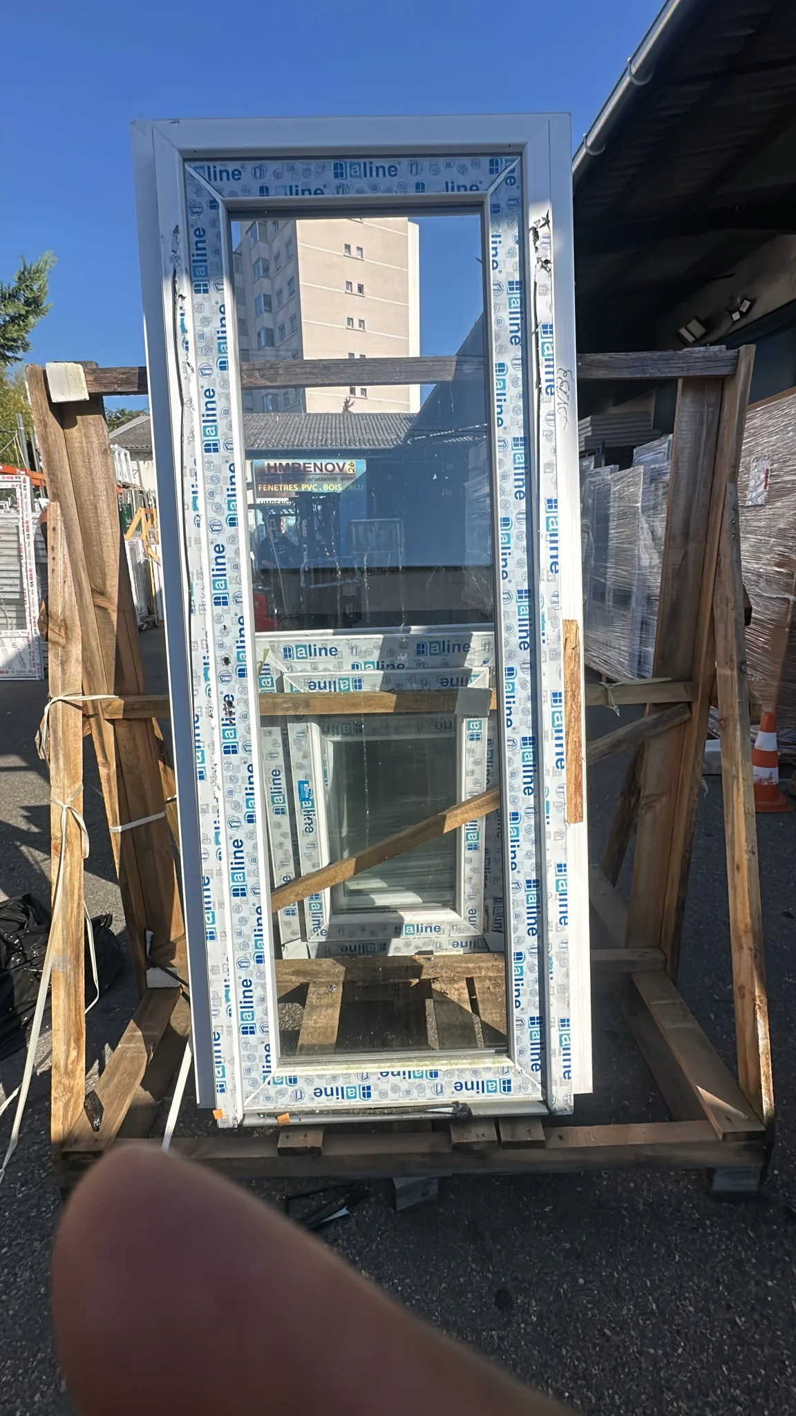 Porte fenêtre pvc blanc un vantail H2100/L800 - Bricolage - Saint-Symphorien-sur-Coise (69590)