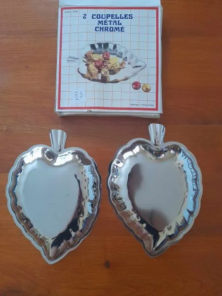 Lot 2 coupelles métal chromé n°2 - Collection - Saint-Satur (18300)