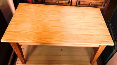 Table basse rectangulaire en chêne 84x50 cm H 45cm - photo 3