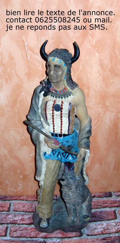 3 grandes statues d indiens. - photo 3