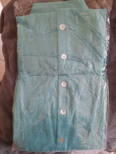 Robe turquoise femme à boutons avec ceinture - Vêtements Femme - Saint-Satur (18300)