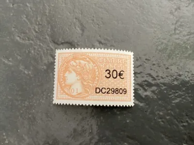 Timbre fiscal de 30€ - Collection - Reims (51100)