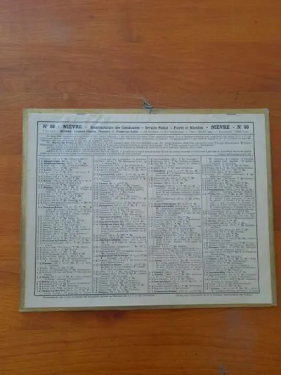 Almanach des ptt 1965 - nièvre - Collection - Saint-Satur (18300)