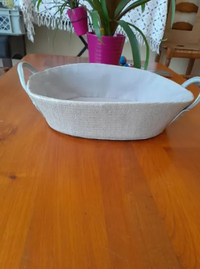Panier oval en tissus avec poignée - photo 4