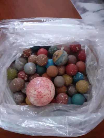 Lot 50 anciennes billes en terre - lot n°4 - Jeux & Jouets - Saint-Satur (18300)