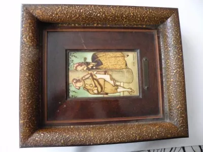 Tableau en émaux "la sérénade" signé jb imbert - Décoration - Corbeilles (45490)