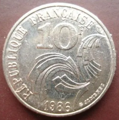 Pièces de 10f jimenez de 1986 - photo 2