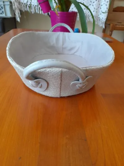 Panier oval en tissus avec poignée - photo 2