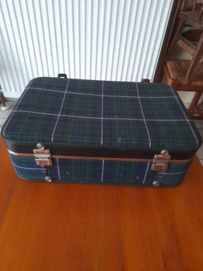 Valise vintage tissus ecossais années 60/70 - photo 2