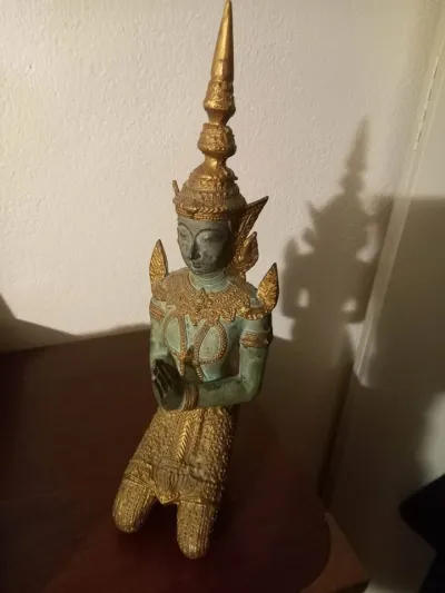 STATUETTE BRONZE LAITON THAILANDE - Décoration - Nant (12230)