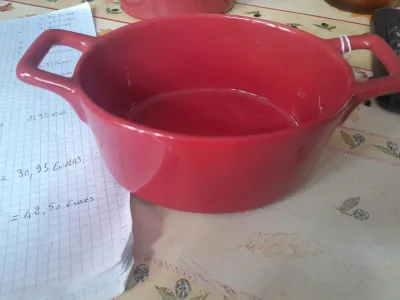 2 Mini Plat de Cuisson en Céramique Rouge - photo 3