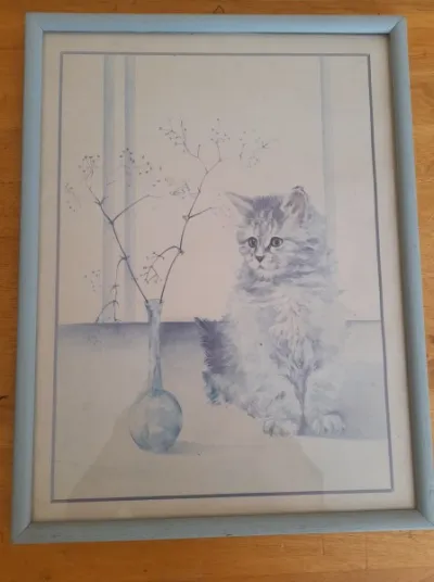 Tableau cadre avec chat - Décoration - Saint-Satur (18300)