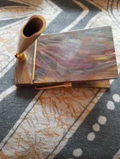 Presse papier porte stylo effet marbré - photo 3