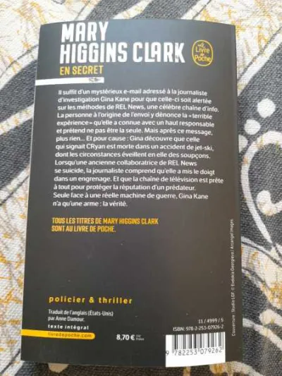 En secret - mary hyggins clark - Livres - Saint-Satur (18300)